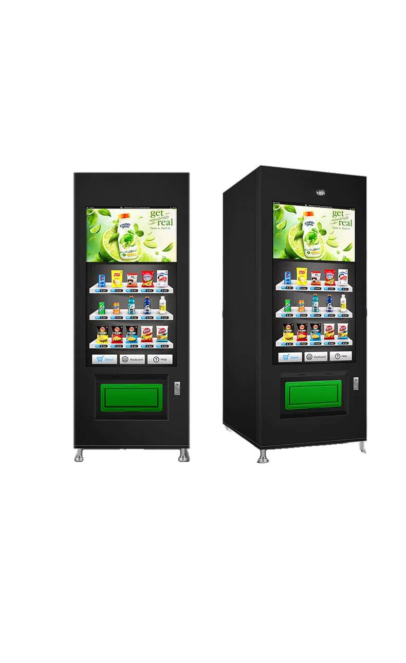 VV-CSC-10C V22 vending machine Malaysia - alternative angle showing screen panel